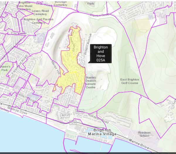 whitehawk area only data report image map