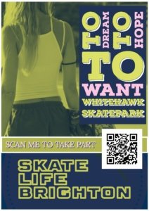 skate life brighton to dream to hope to want poster