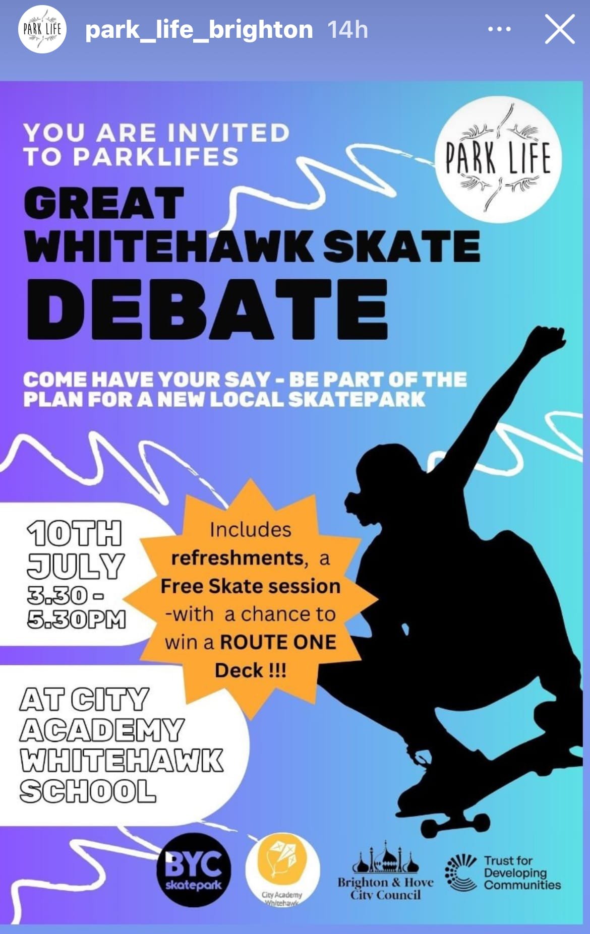 Great Whitehawk Skatepark Community Debate & Skate